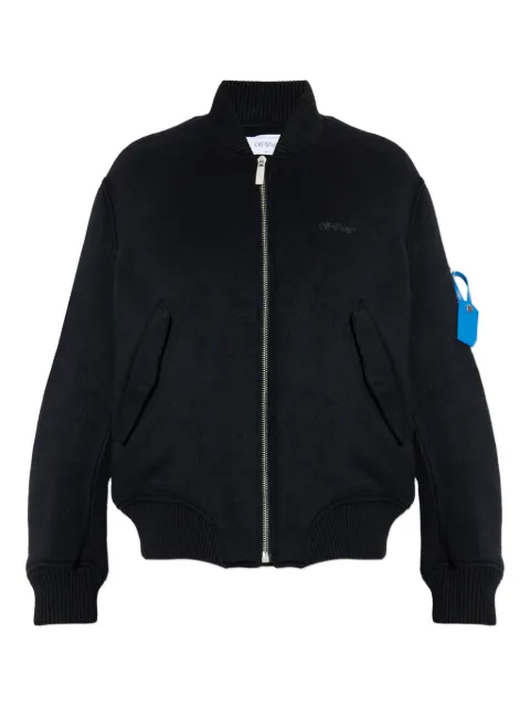 Off-White chamarra bomber con logo