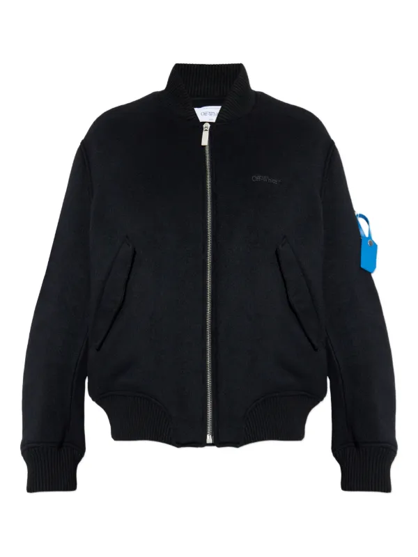 Off-White ロゴ ボンバージャケット | ブラック | FARFETCH JP