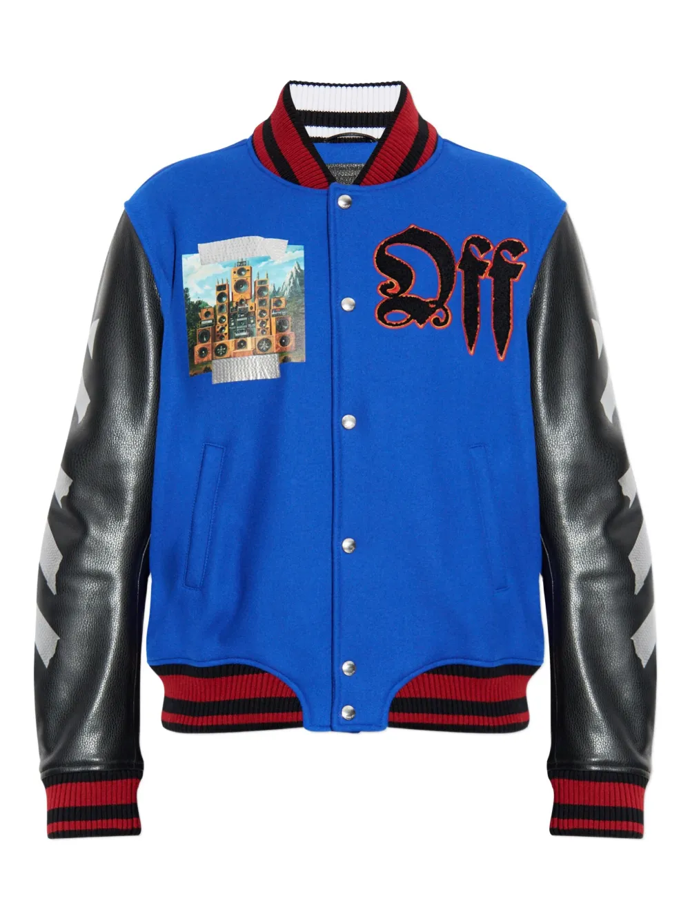 Off-white Embroidery-logo Bomber Jacket In Multi