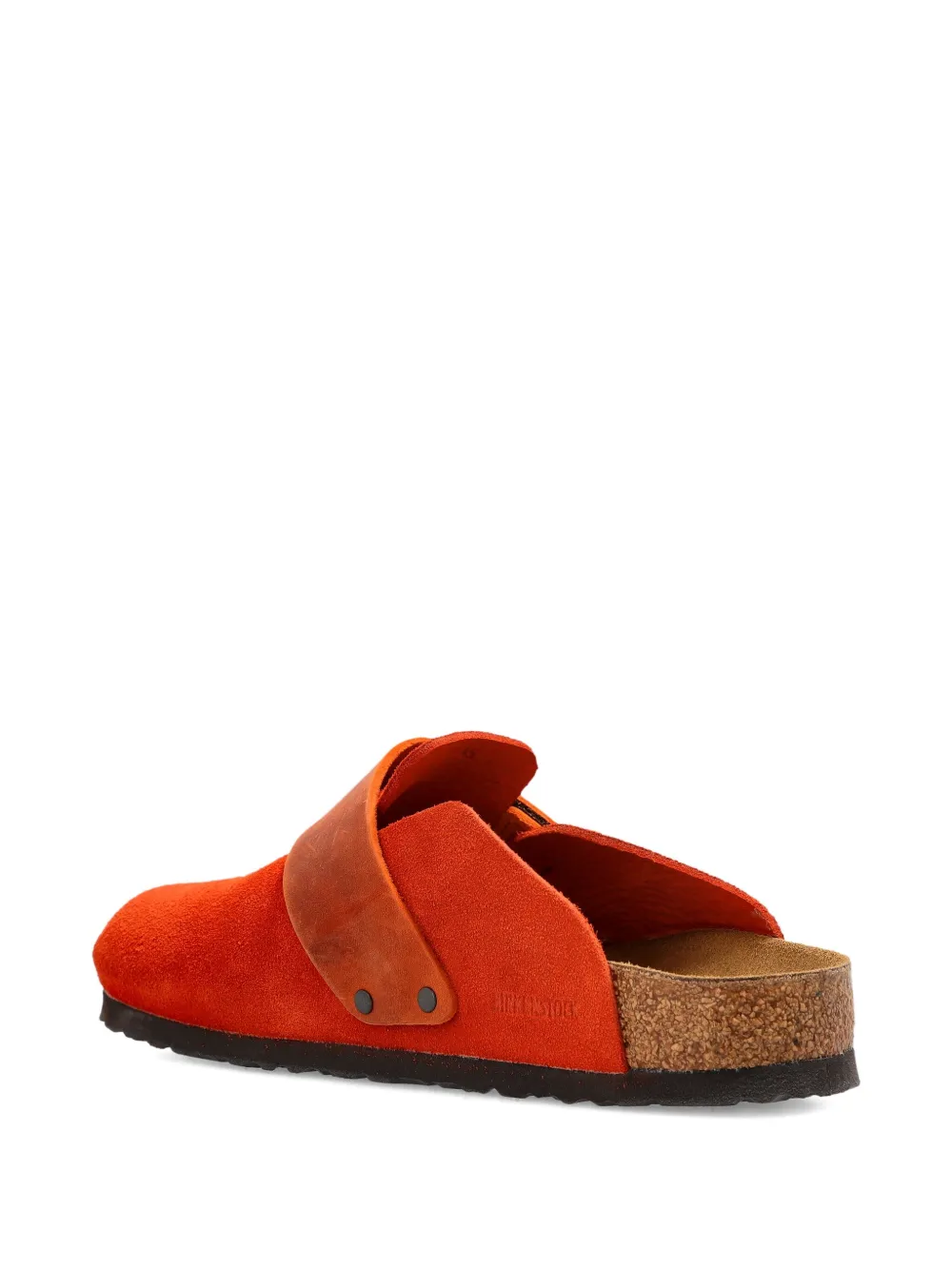 Birkenstock Loma Strap Nubuck Leather Mules In Orange