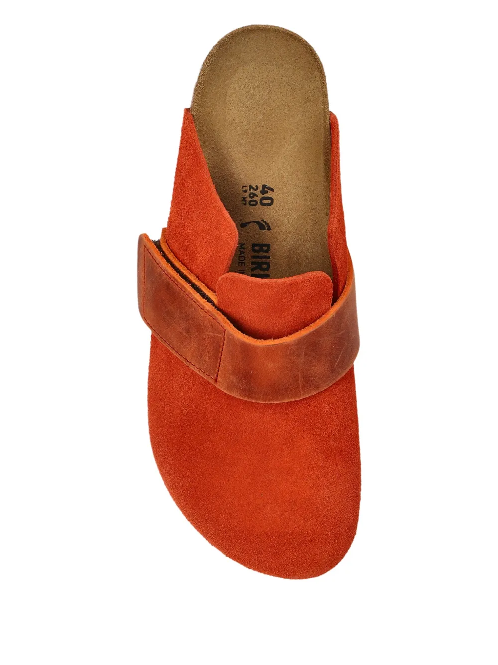 Birkenstock Loma Strap Nubuck Leather Mules In Orange