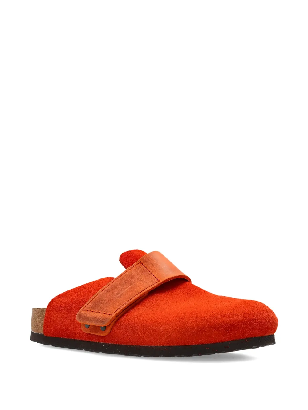 Birkenstock Loma Strap Nubuck Leather Mules In Orange