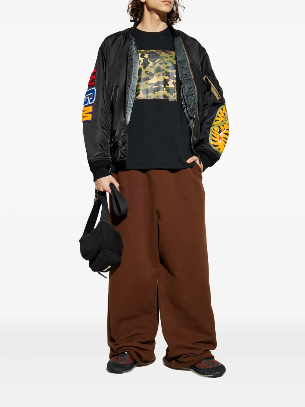 A BATHING APE 1st Camo cotton T-shirt - Zwart