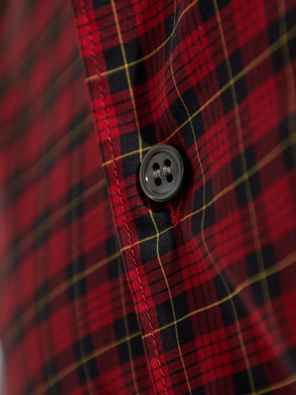 Off-White Geruit jack met rits Rood