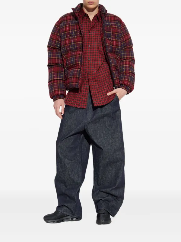 Off-White チェック ジップジャケット | レッド | FARFETCH JP