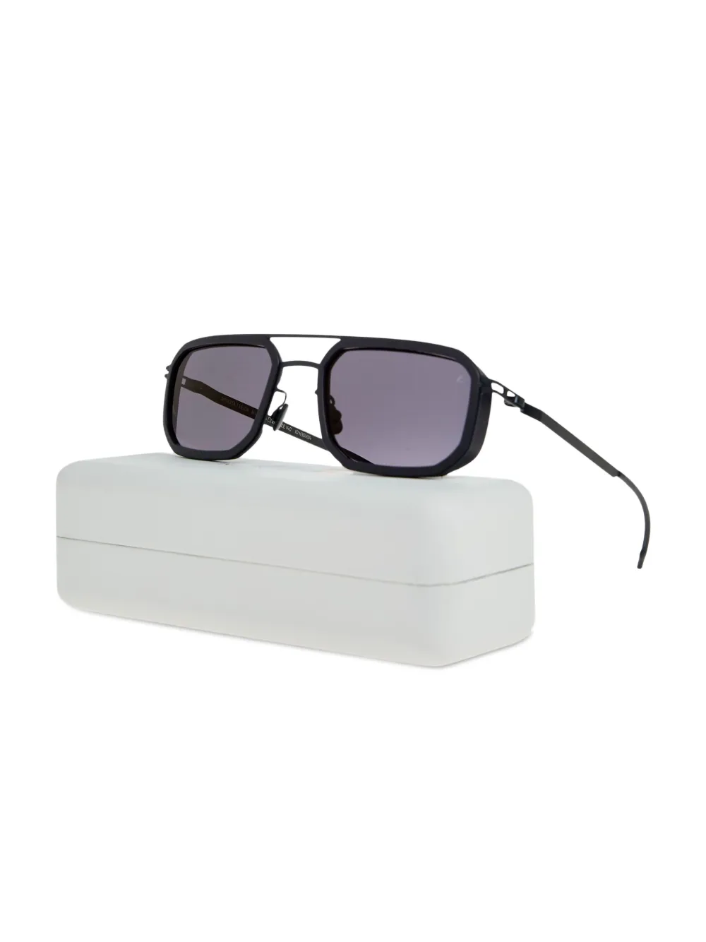 Mykita Zonnebril met vierkant montuur Zwart