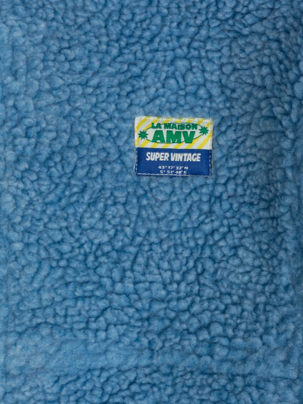 American Vintage Kids Hoktown fleece jack Blauw