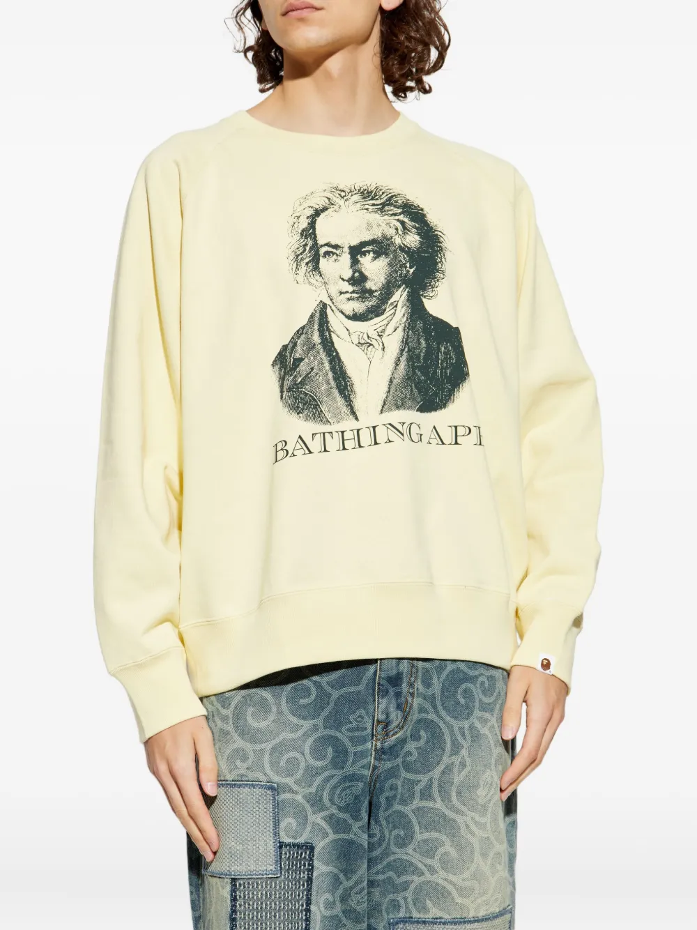 A BATHING APE Legacy katoenen sweater Beige