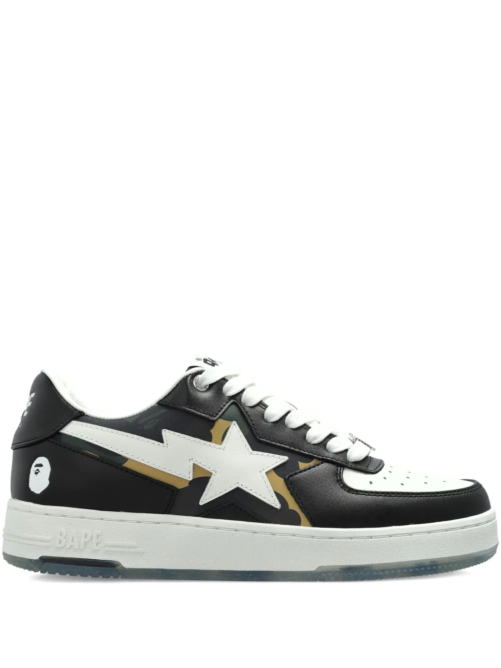 A BATHING APE® zapatillas con parches de estrellas | negro | Image 1