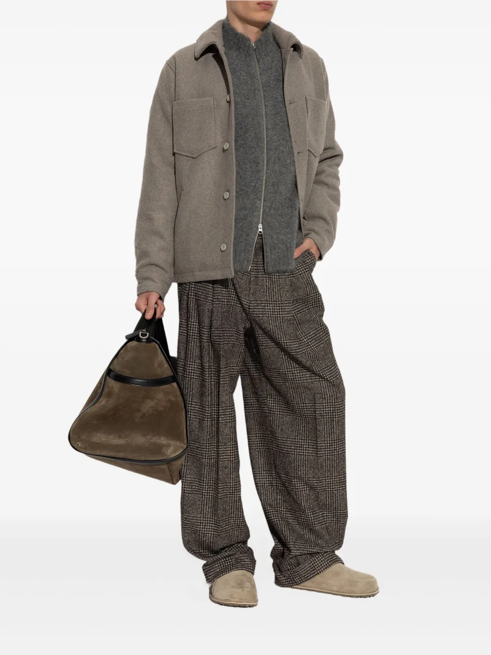 Birkenstock Zermatt sandalen met lammy afwerking Beige