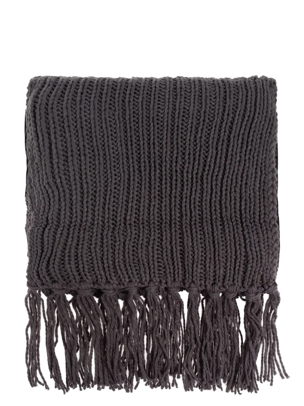 Y-3 Fringed Scarf In Gray