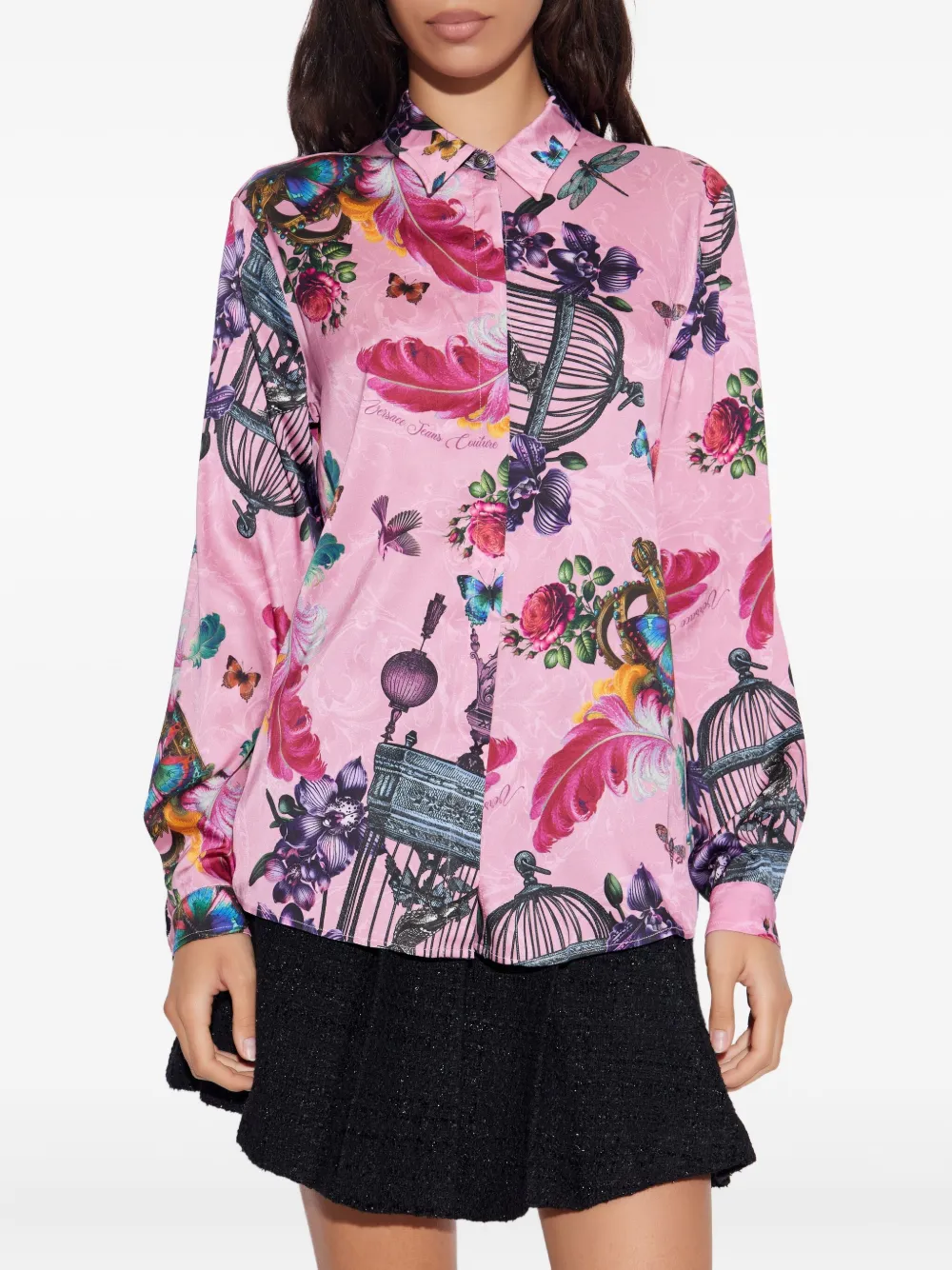 Versace Jeans Couture Blouse met paisley-print Roze