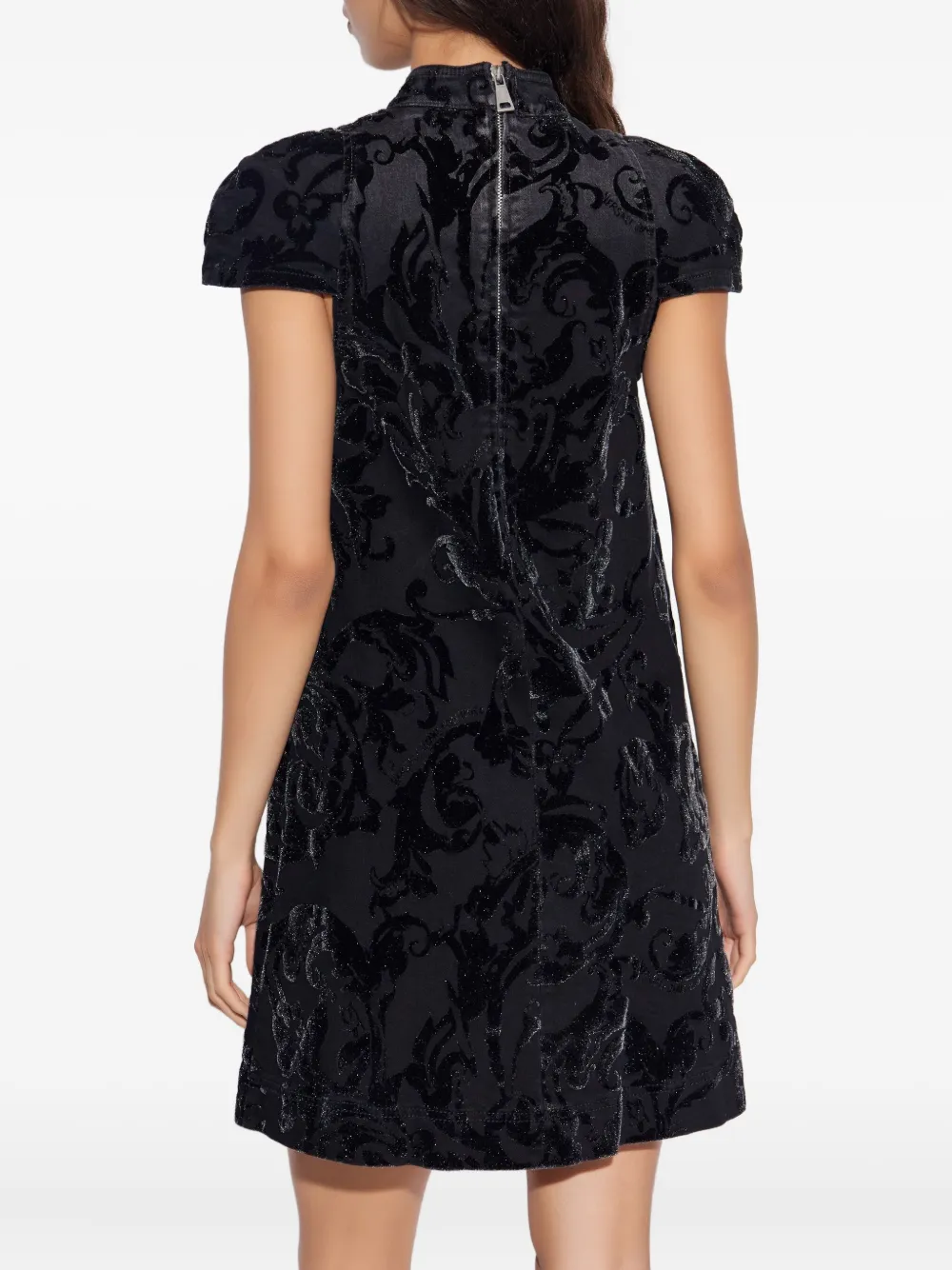 Versace Jeans Couture Mini-jurk met uitgesneden bloemen Zwart