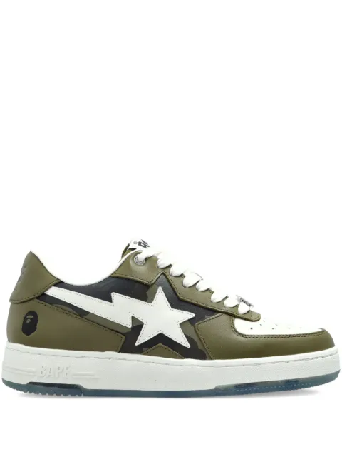 A BATHING APE® star-patch leather sneakers 