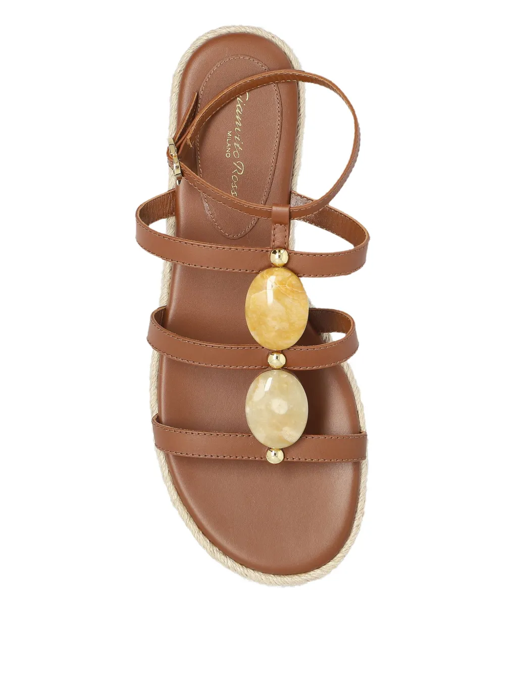 Gianvito Rossi 35mm stone-embellished espadrilles Bruin