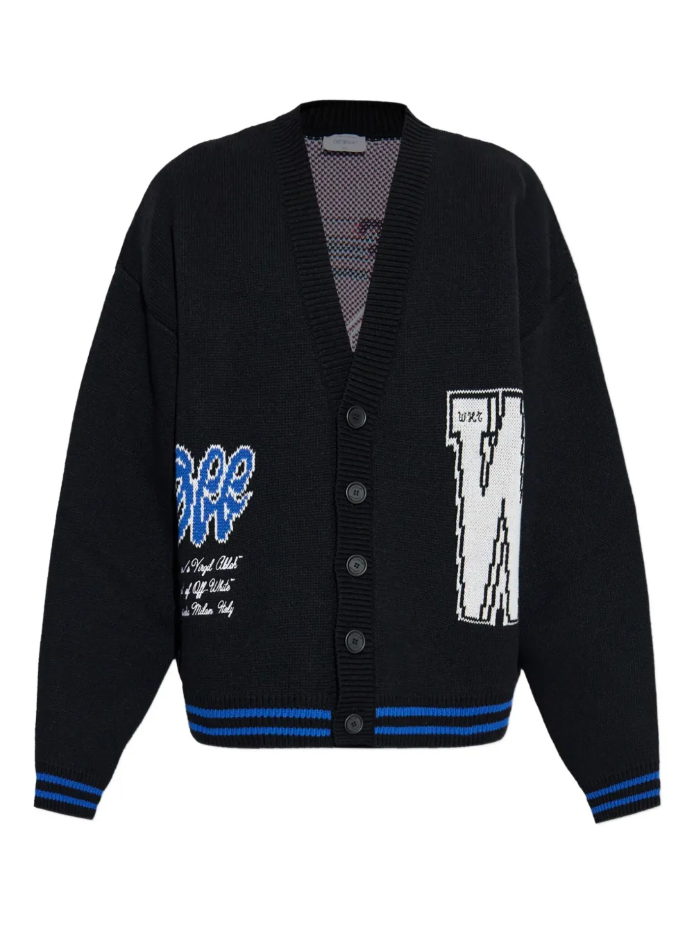 Off-White ロゴ カーディガン - ブラック Off-White ロゴ カーディガン - ブラック