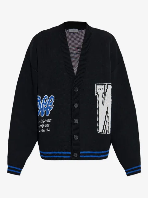 Off-White logo-knit cardigan