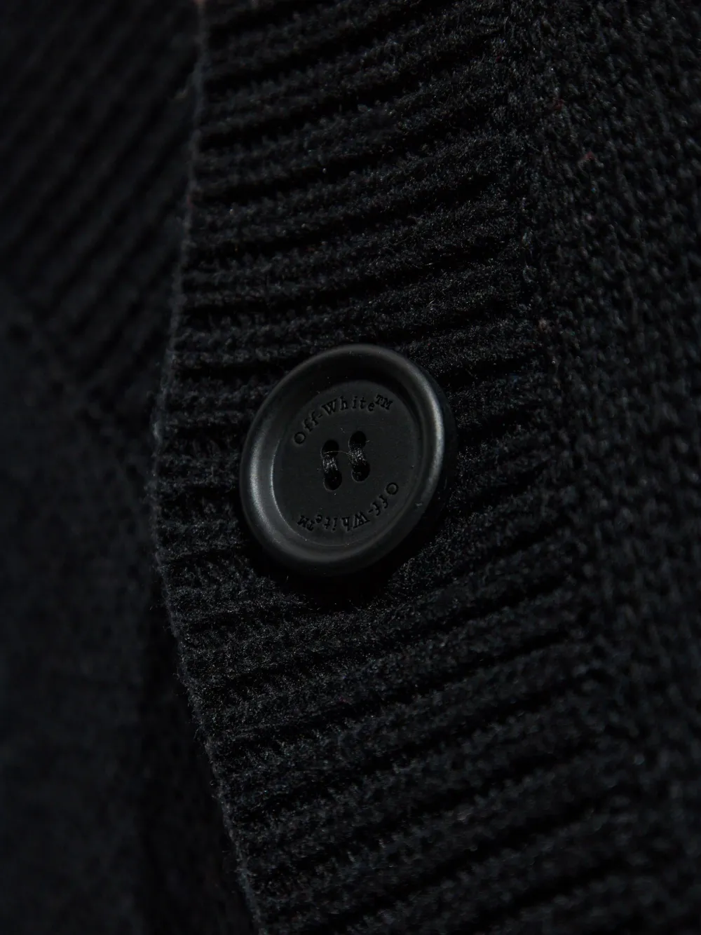 Off-White Gebreid vest met logo Zwart