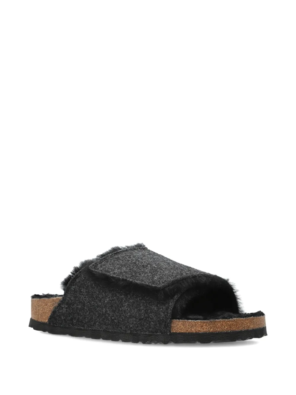 Birkenstock Solana felt touch-strap slippers - Grijs