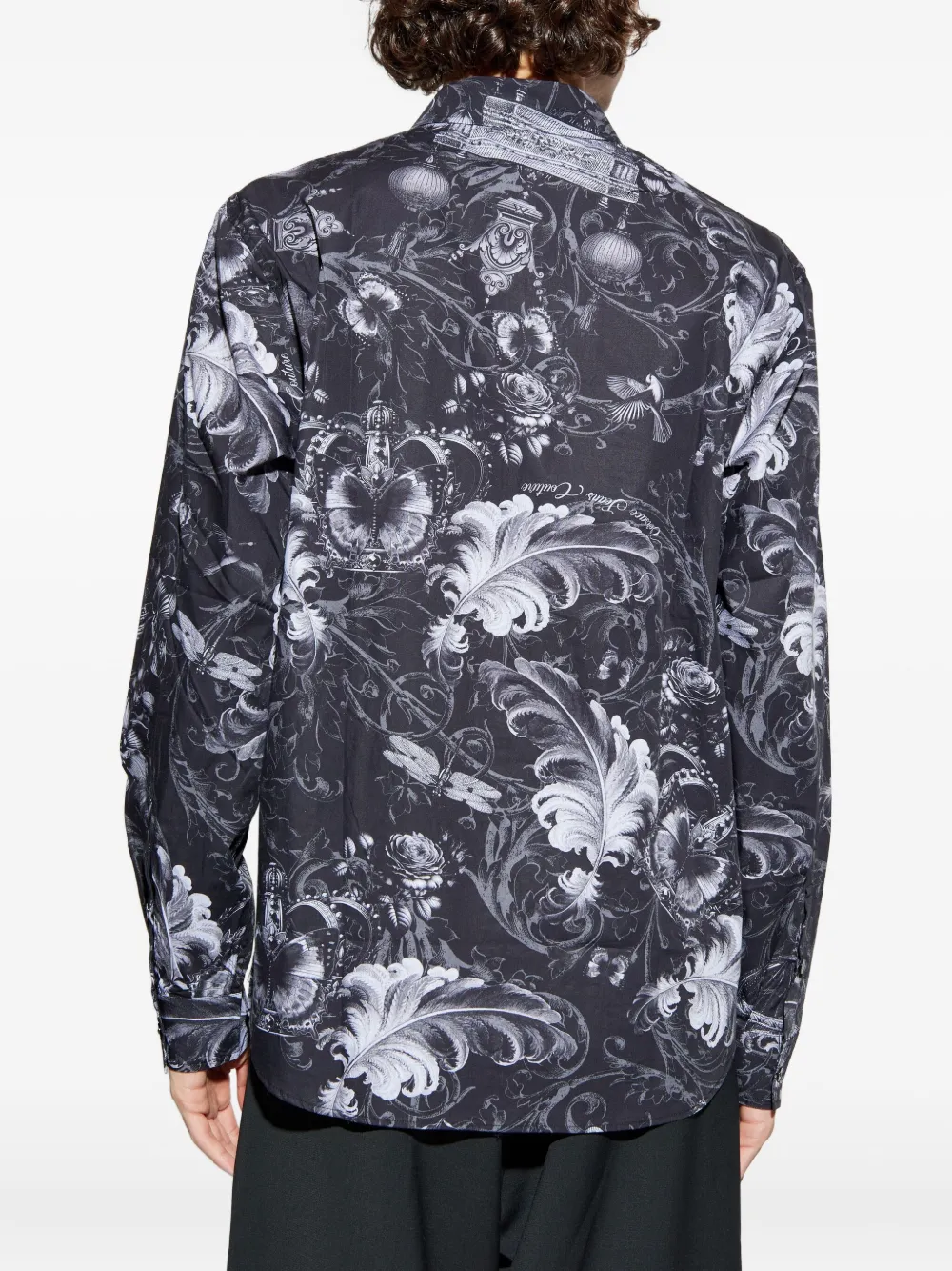 Versace Jeans Couture Overhemd met print Zwart