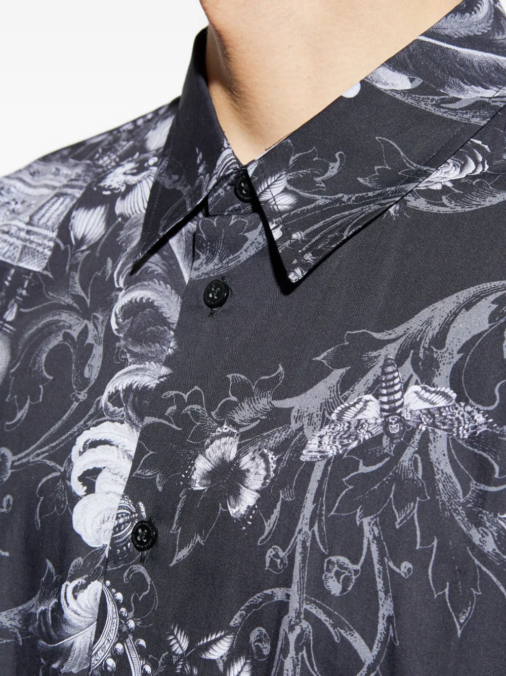 Versace Jeans Couture Overhemd met print Zwart