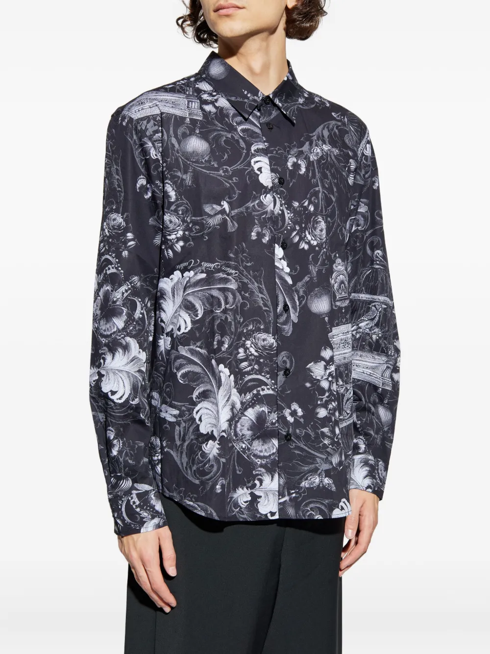 Versace Jeans Couture Overhemd met print Zwart