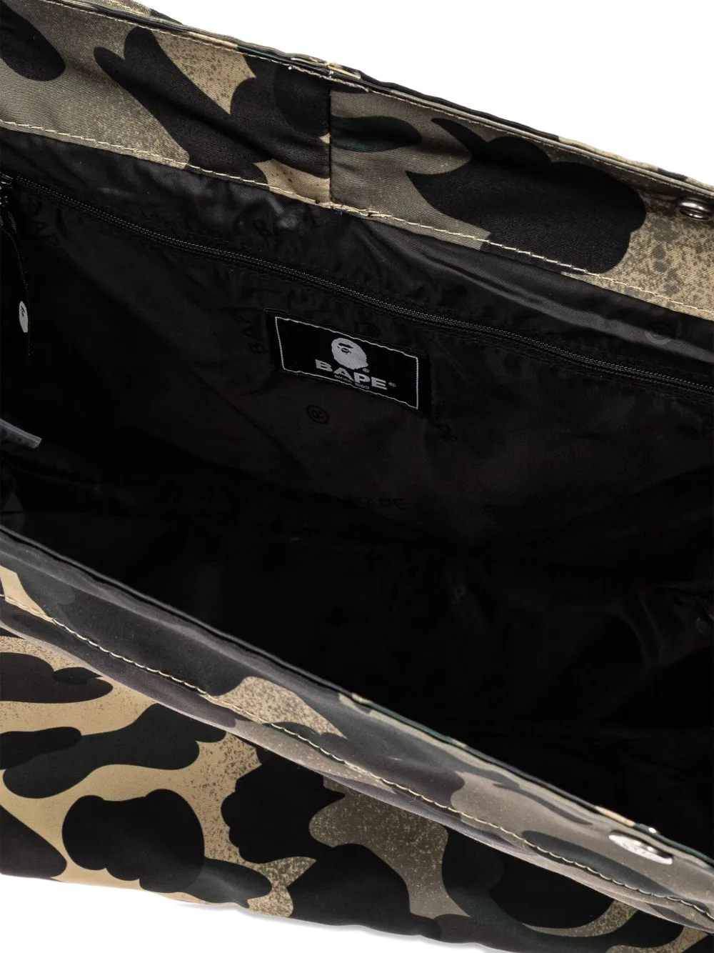 A Bathing Ape Camouflage Shoulder Tote Bag In Brown