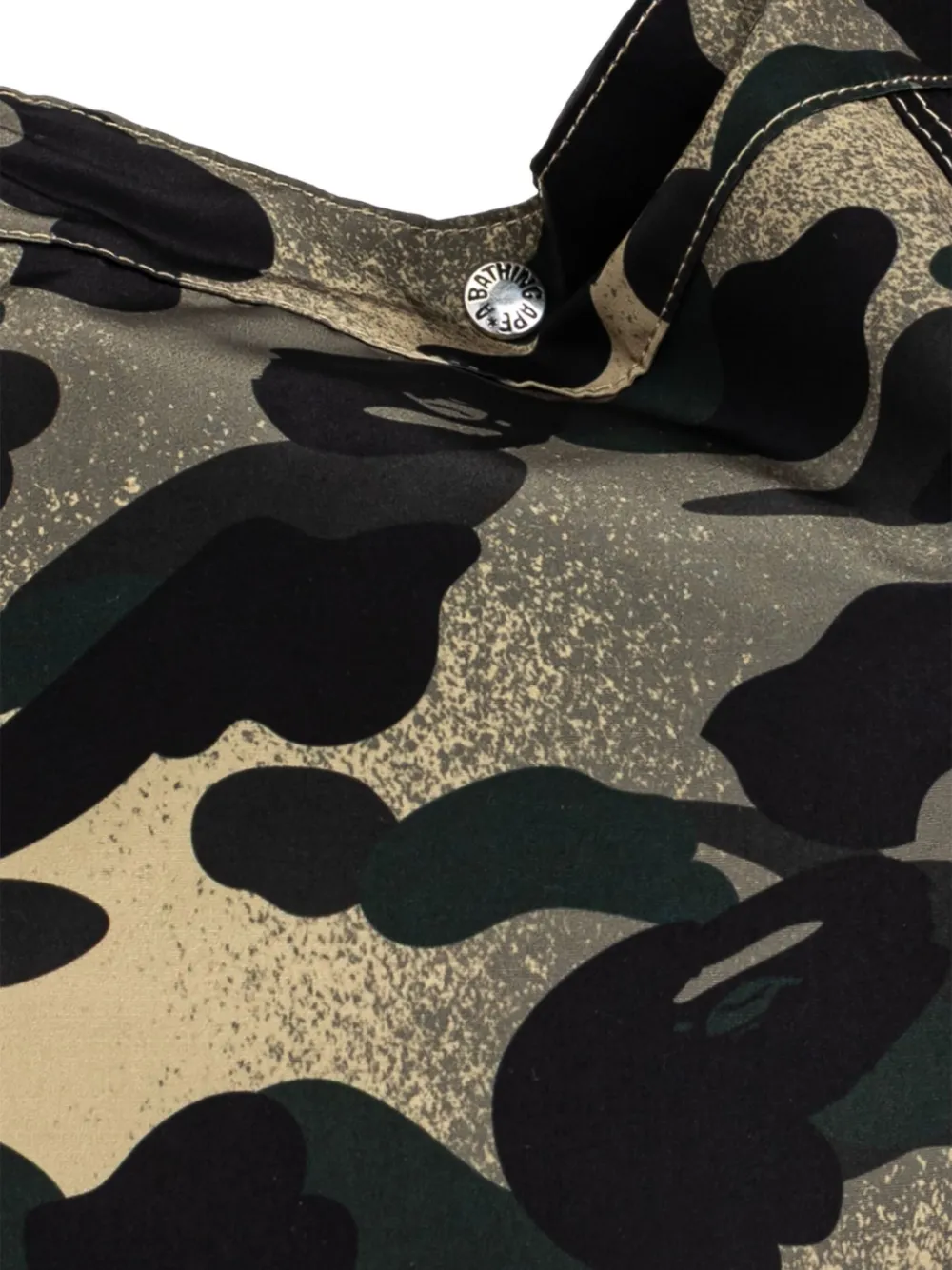 A Bathing Ape Camouflage Shoulder Tote Bag In Brown