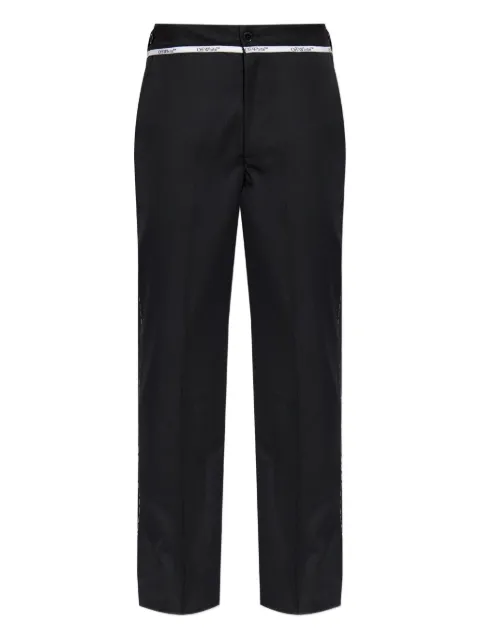 Off-White logo-waistband trousers