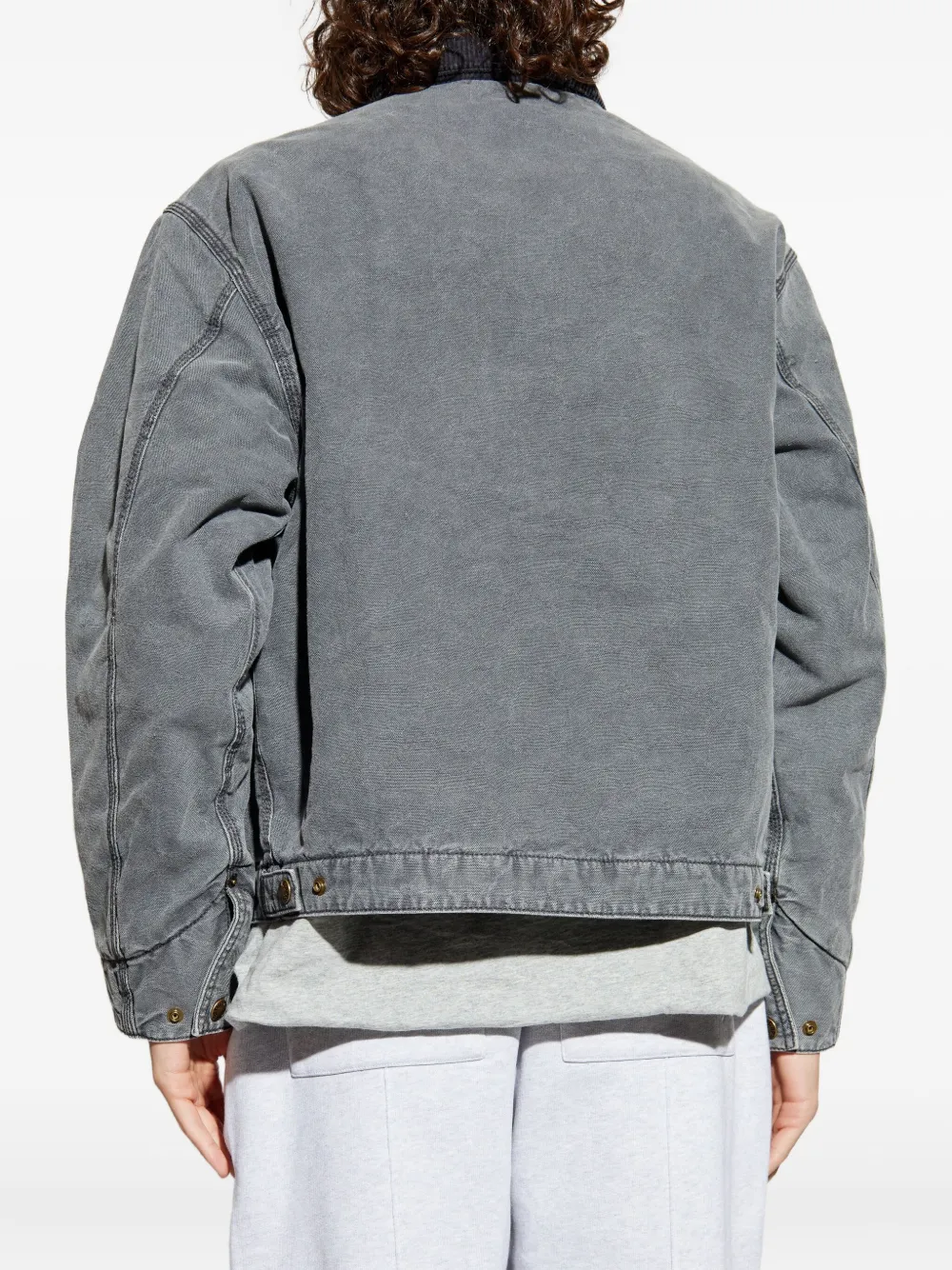 A BATHING APE Shirtjack met ribfluwelen kraag Grijs