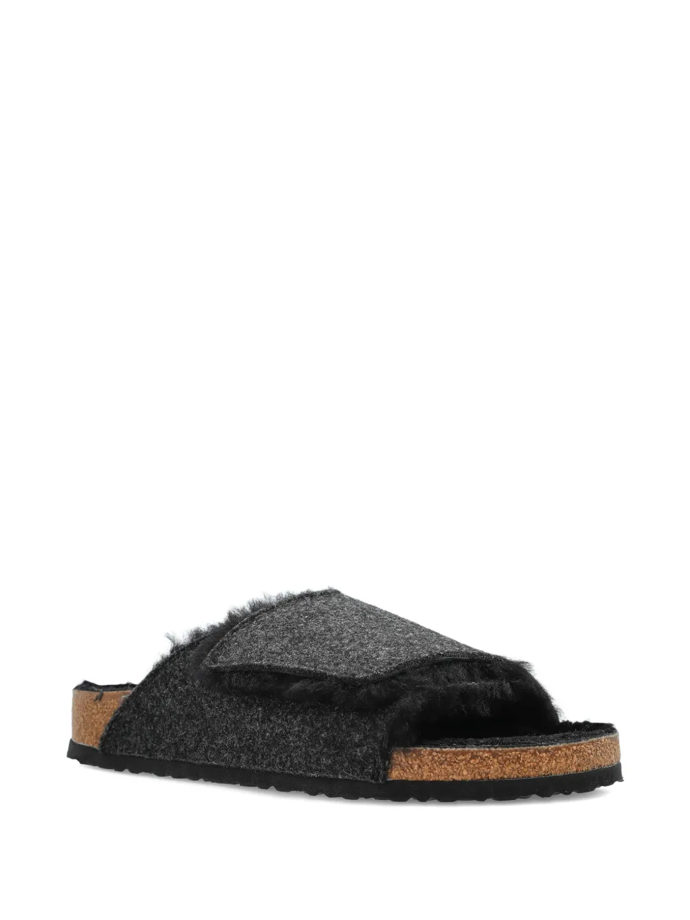 Birkenstock Slolana slippers met klittenband - Grijs