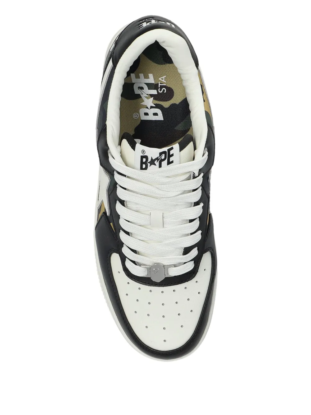 A Bathing Ape Star-patch Sneakers In Black