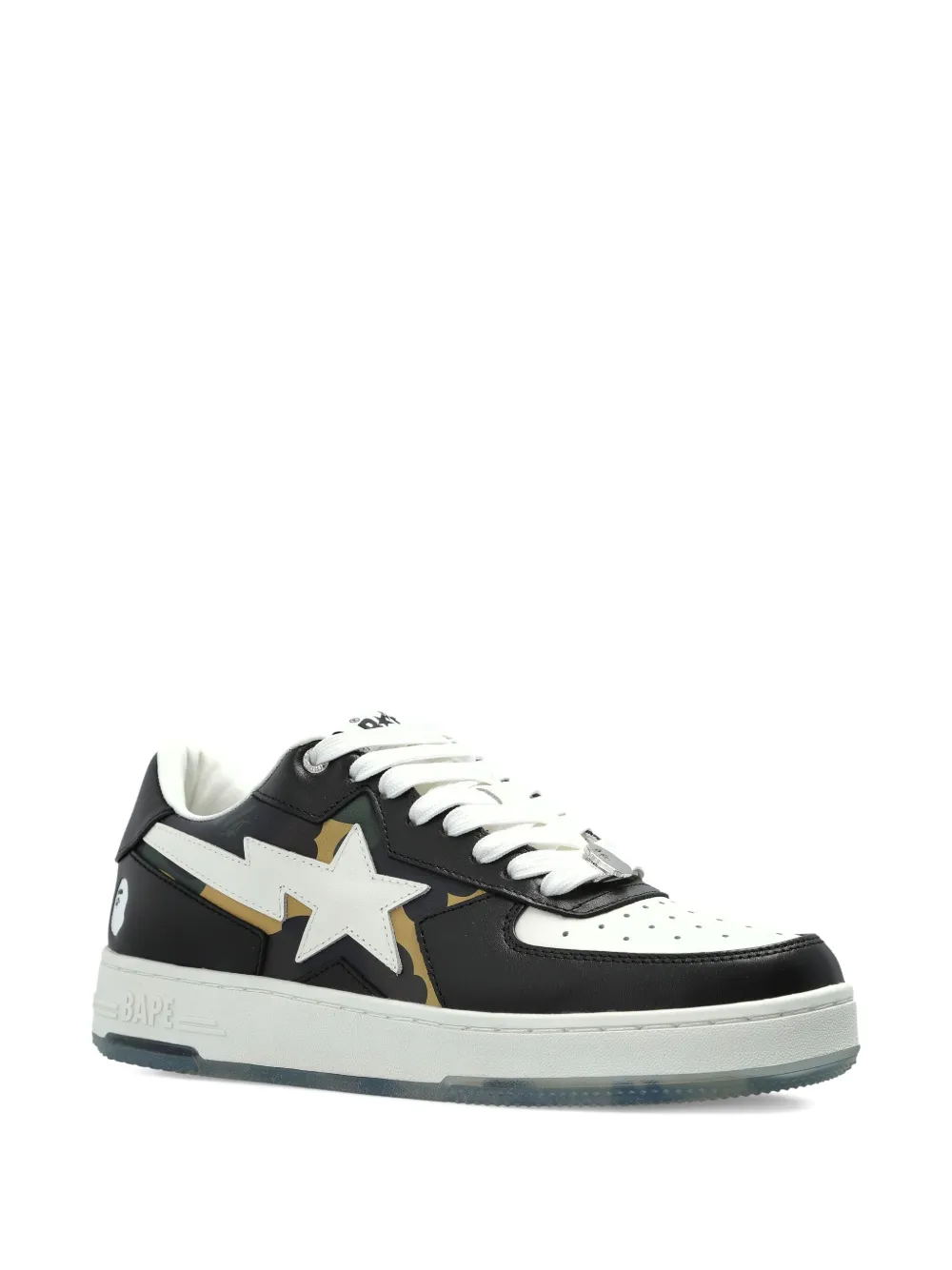 A BATHING APE star-patch sneakers - Zwart