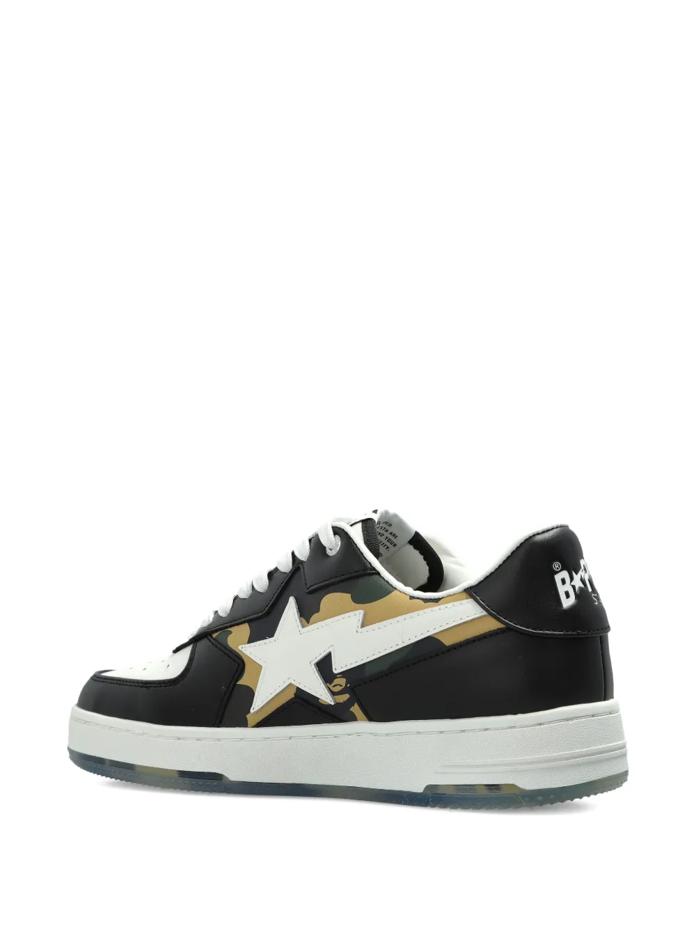 A Bathing Ape Star-patch Sneakers In Black