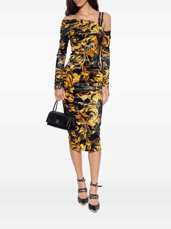 open lace back dress Yellow Party Dress with Net main image 1