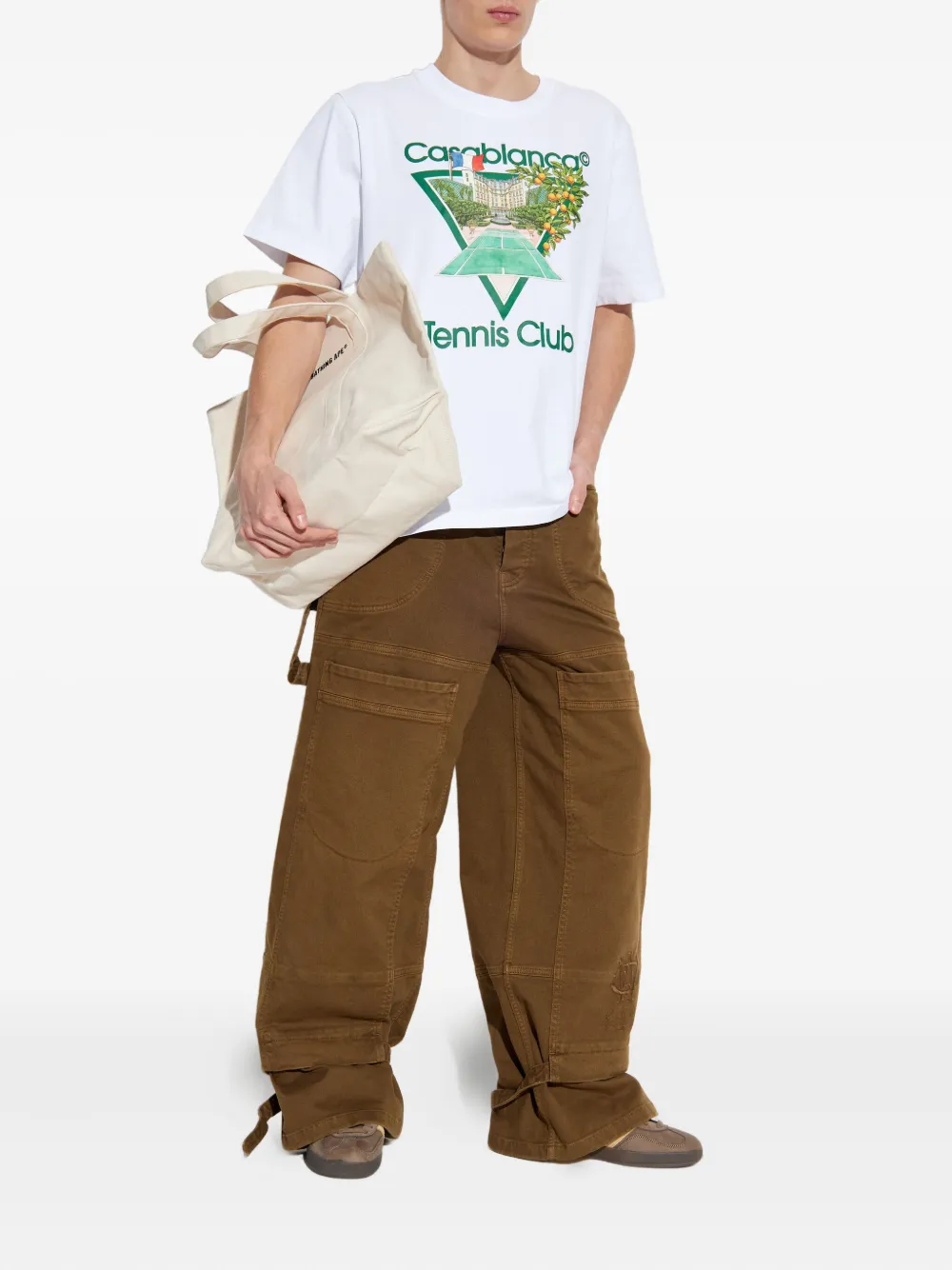 Off-White canvas carpenter trousers - Bruin