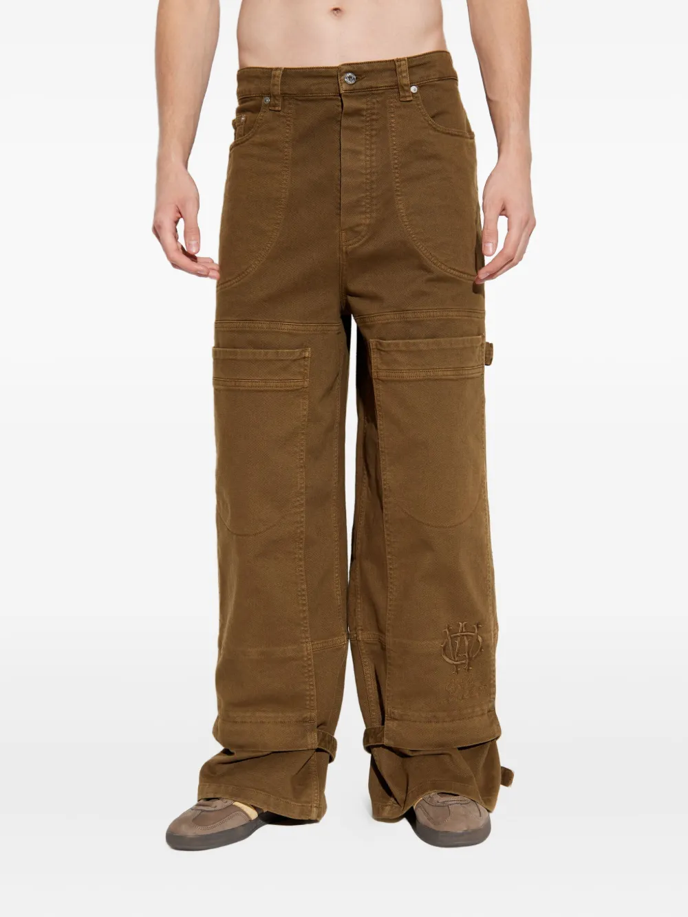 Off-White Canvas broek Bruin