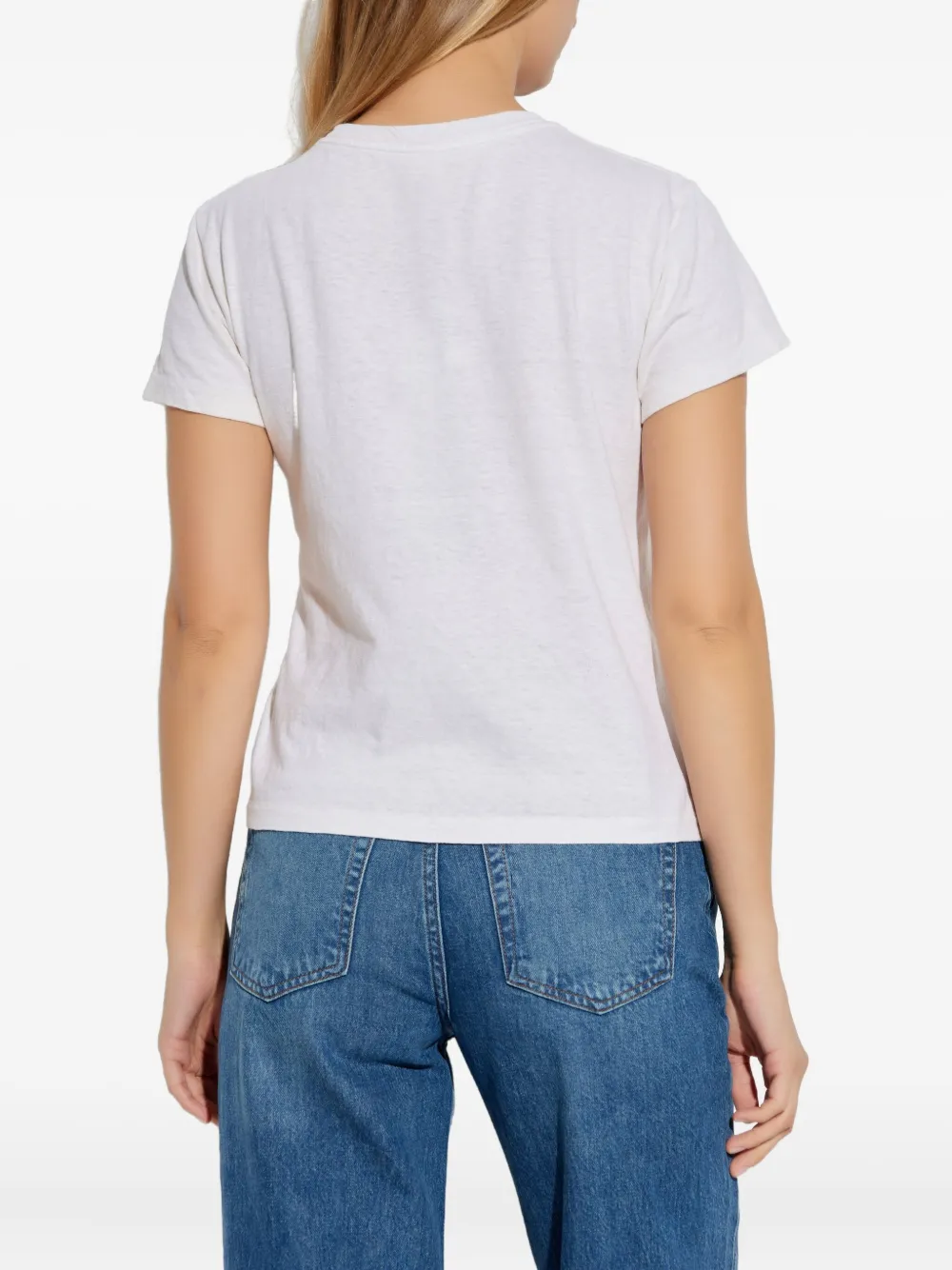 RE DONE T-shirt met print Wit