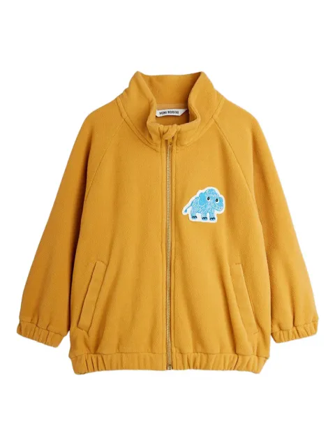 Mini Rodini mammoth-appliqué zip-up sweatshirt