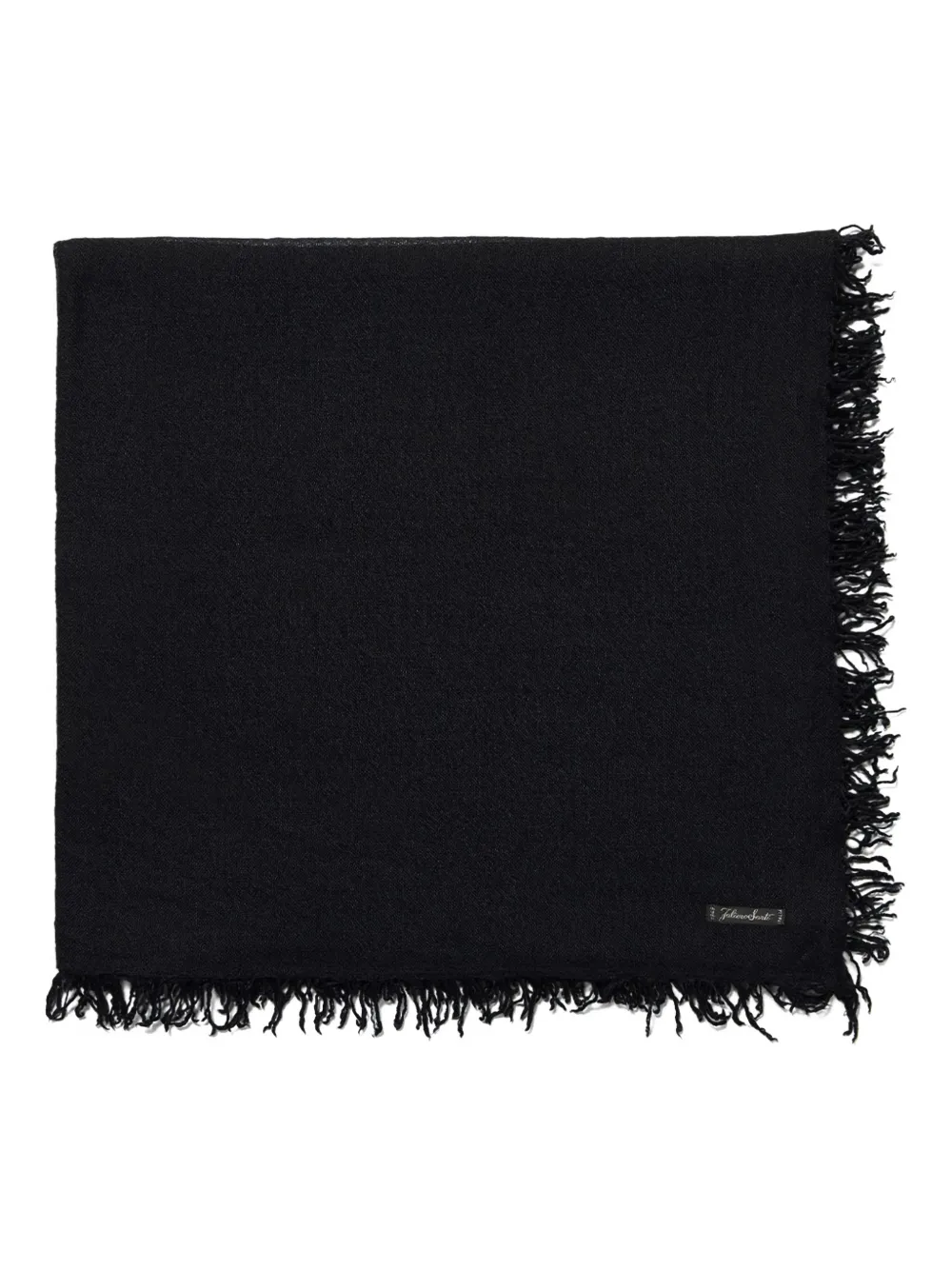 Faliero Sarti Enrica fringed scarf Zwart