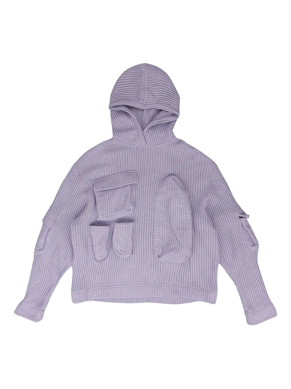 Who Decides War Multi-pocket Hoodie In Purple