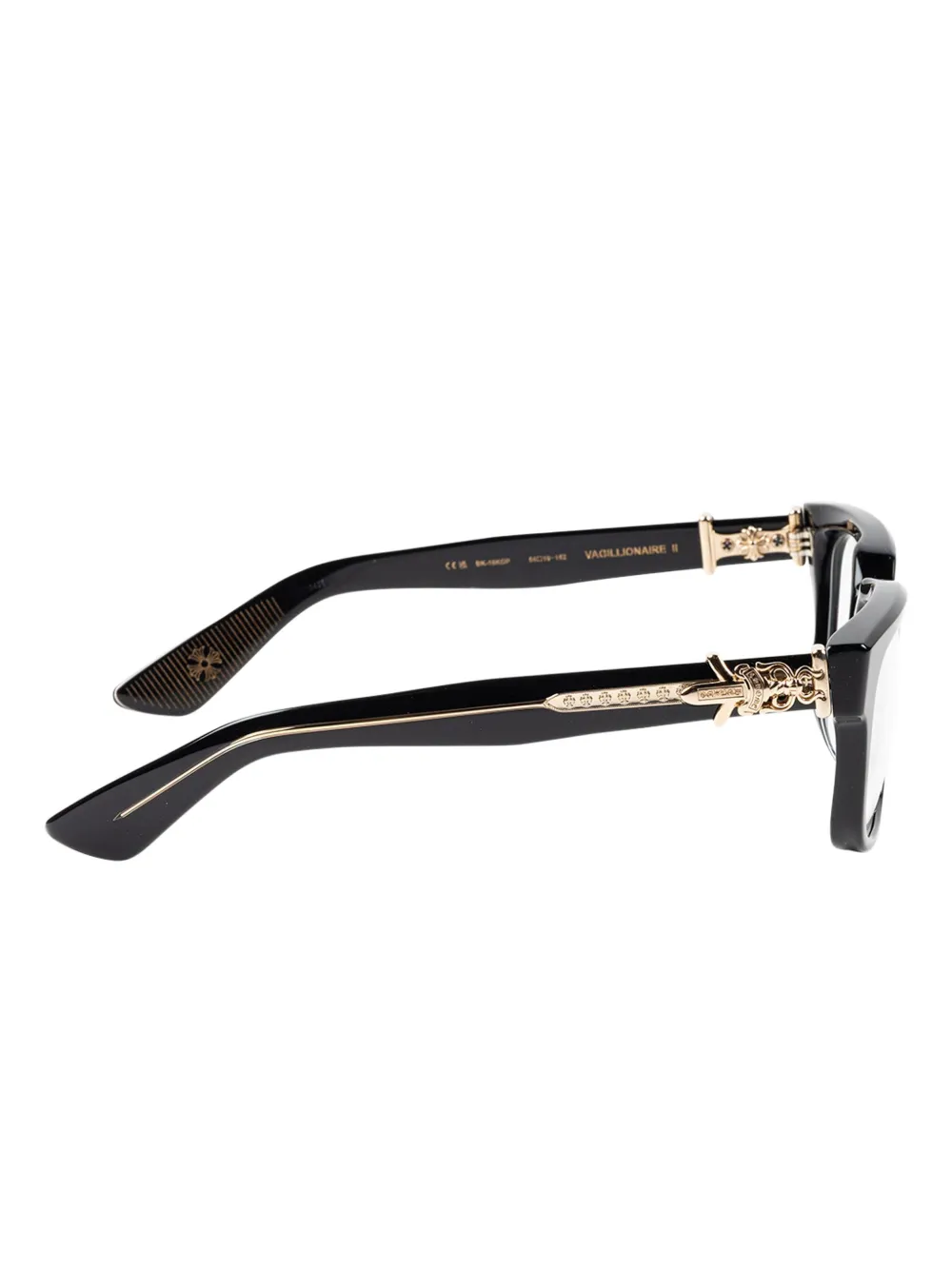 Chrome Hearts Vagillionaire Ii Square-frame Glasses In Black