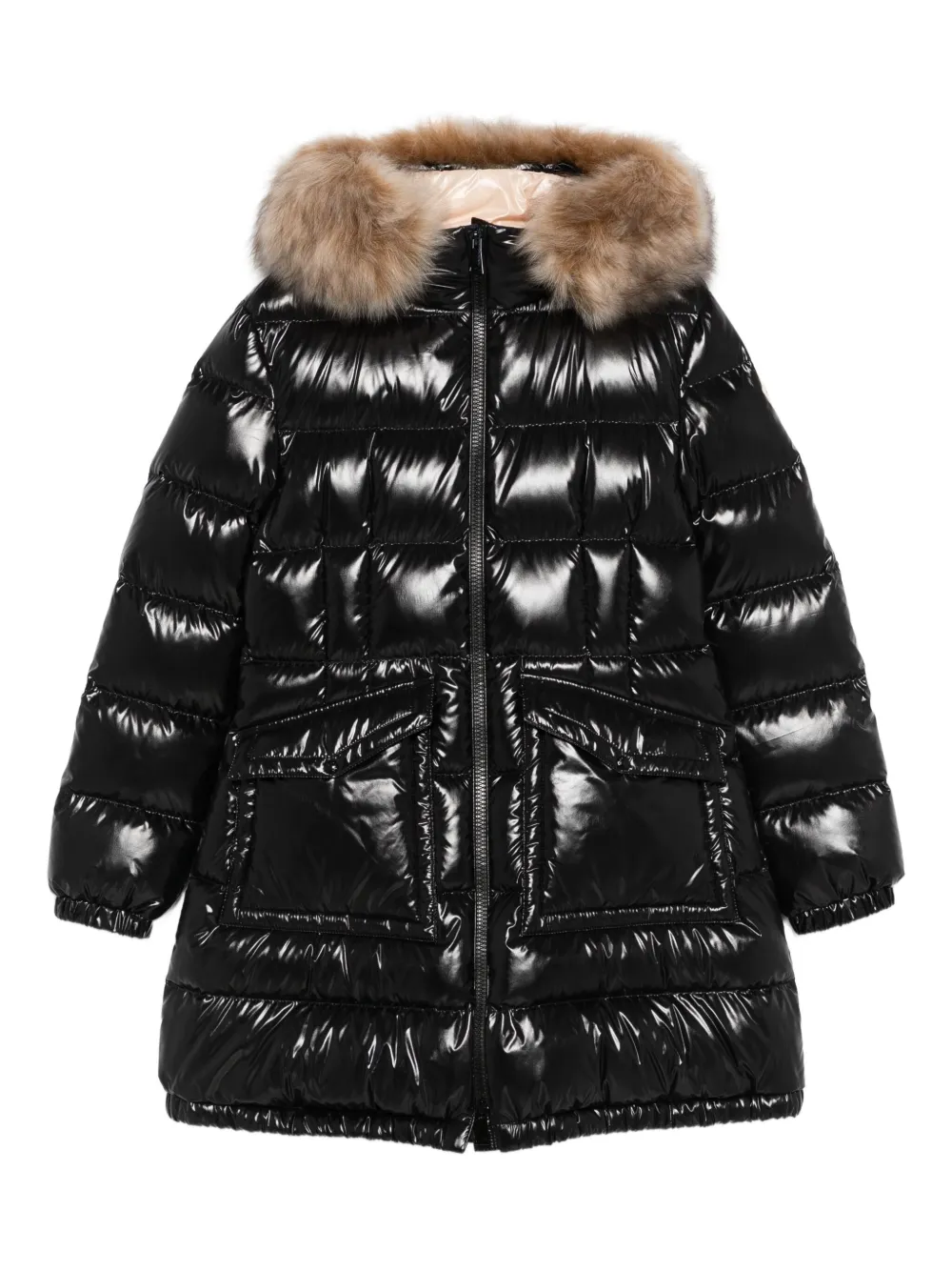 Moncler Enfant Aruna fur-trim jacket | Black | Image 1
