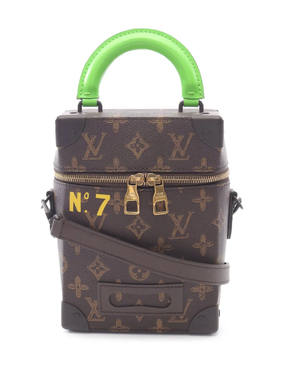 Louis Vuitton Pre-Owned 2022 Monogram Vertical Box Trunk satchel | Brown | Image 1