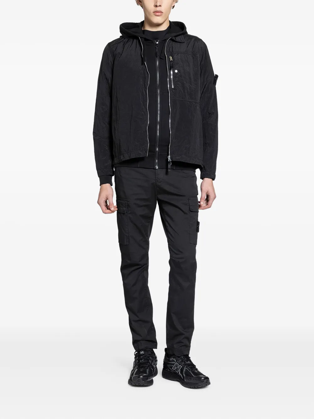 Stone Island chest-pocket shirt - Zwart