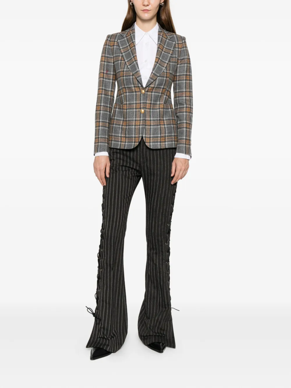 Tagliatore plaid button jacket | Blazers | Image 2