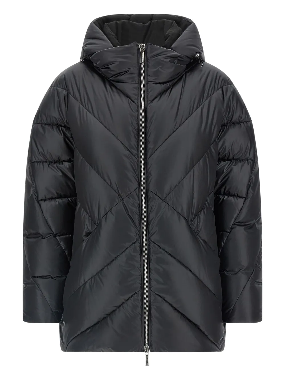 Moorer Wanita Quilted Down Jacket In Black