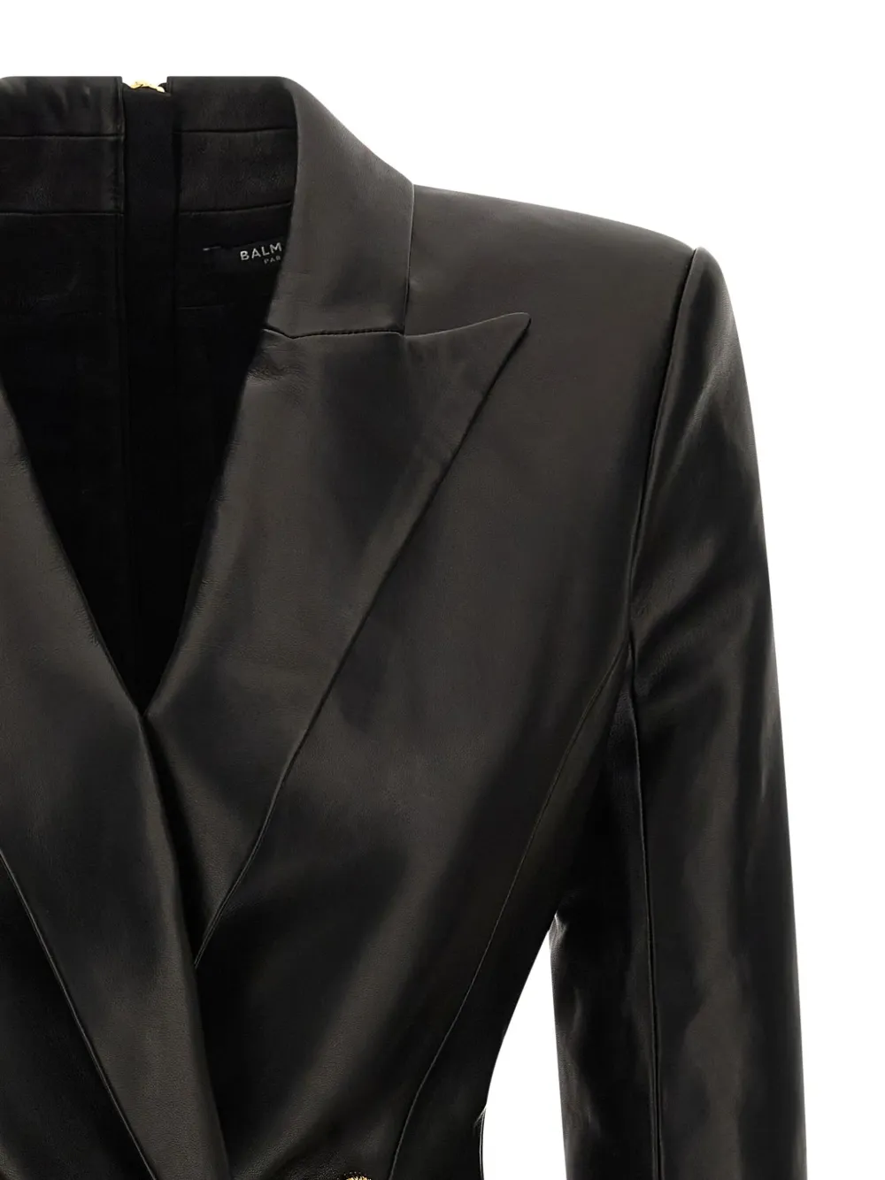 Balmain Tailored Double-breasted Blazer Style Dress In Black