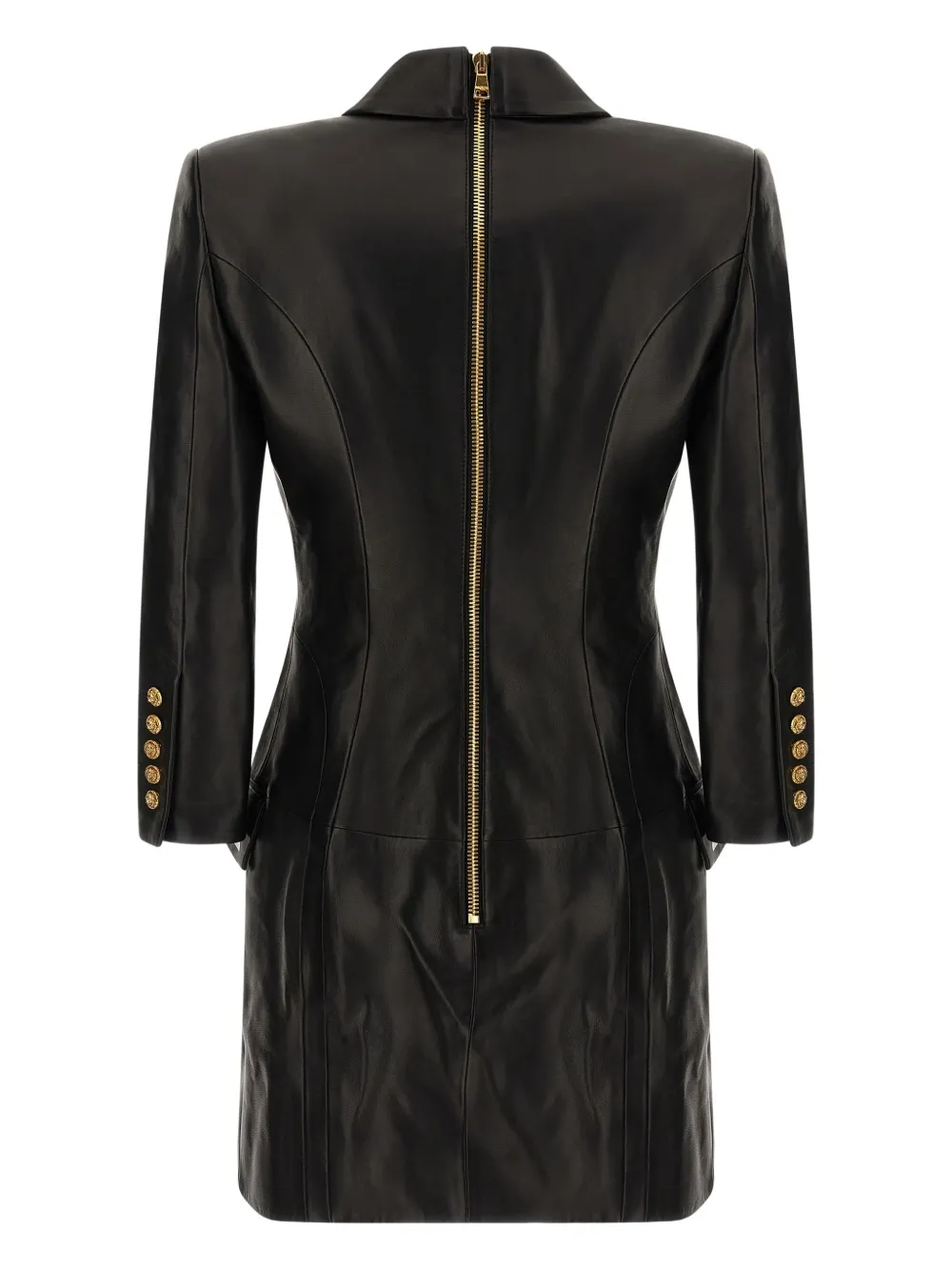 Balmain double-breasted mini dress - Zwart