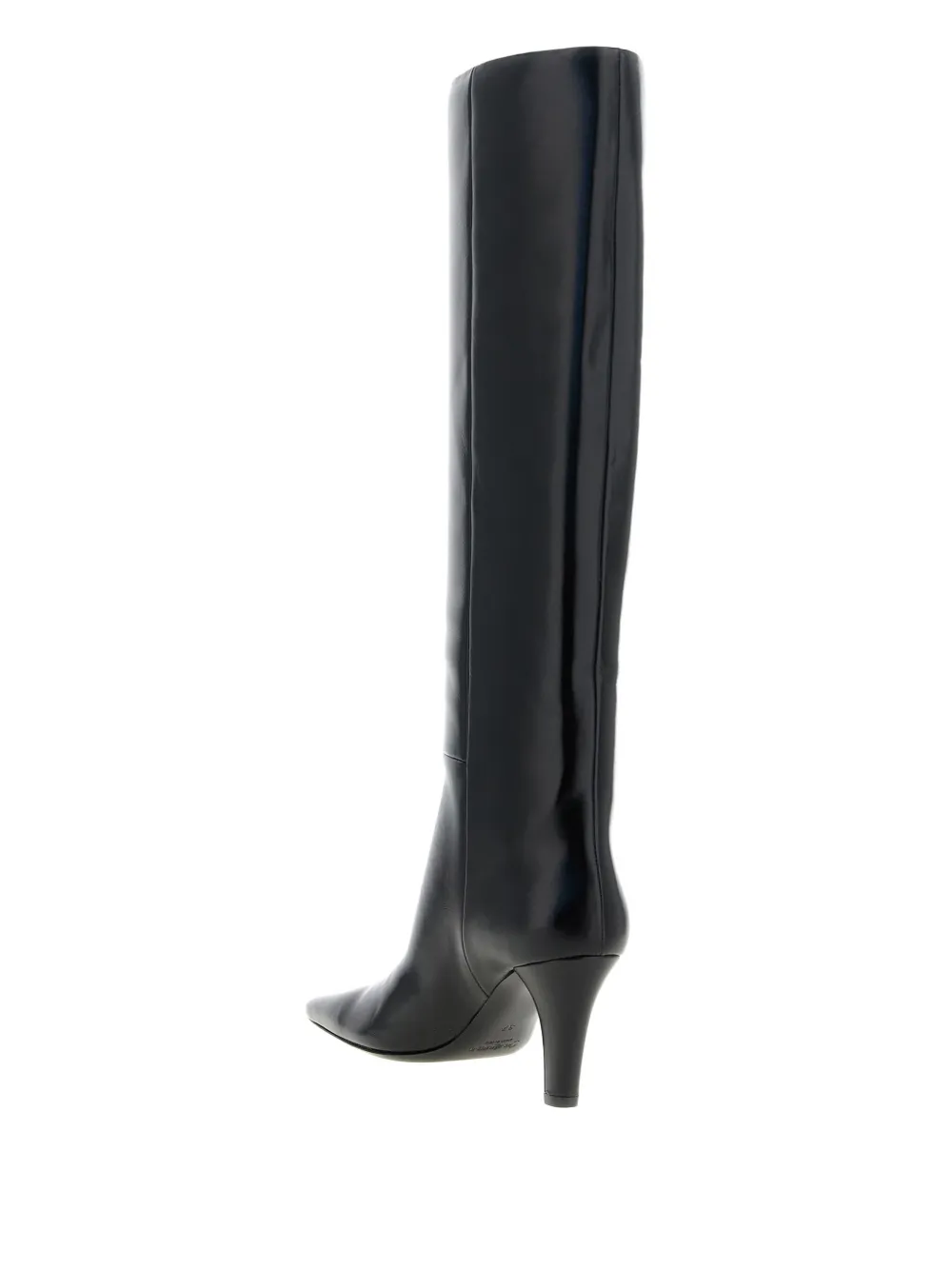 Saint Laurent 75mm Jill pointed logo heel boots Zwart